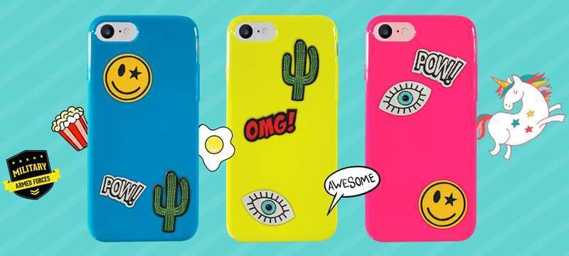 PURO Patch Mania - Case for Samsung Galaxy A3 (2017) containing 5 stickers (yellow) 4