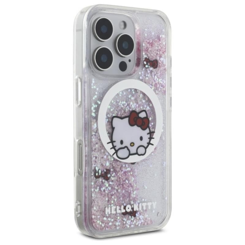Hello Kitty Liquid Glitter Sweet Kitty Bows MagSafe - Case for iPhone 16 Pro Max (white) 4