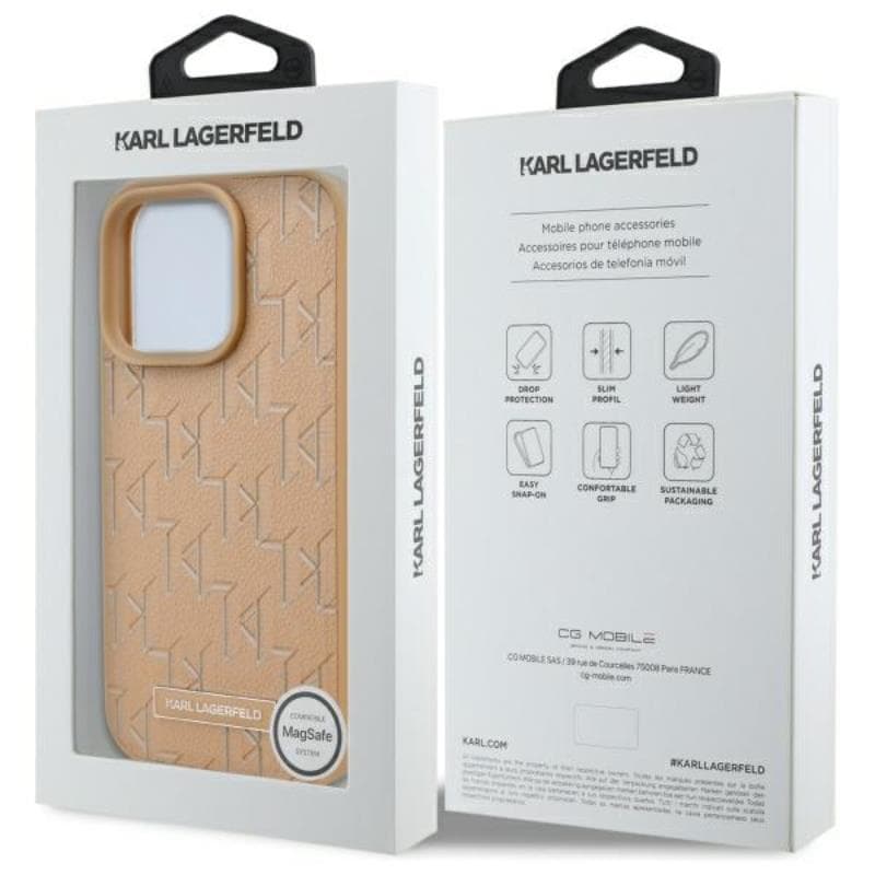 Karl Lagerfeld Hot Stamp MagSafe - Case for iPhone 16 Pro Max (beige) 8