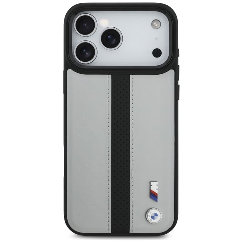 BMW M Perforated Stripe Logo MagSafe - iPhone 17 Pro Max Case (Gray) 3