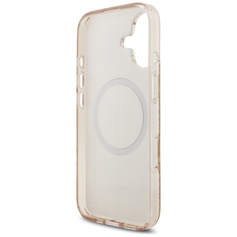 Guess IML Flowers Electro Pearl Strap MagSafe - Case iPhone 17 (pink) 7