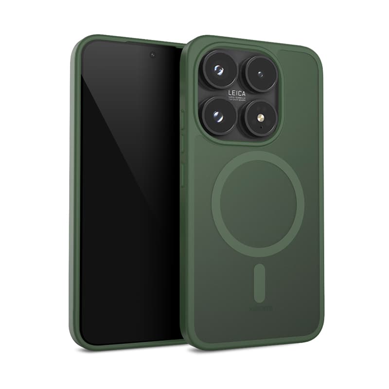 Crong Hybrid Matte Magnetic - Xiaomi 17 MagSafe Case (green)