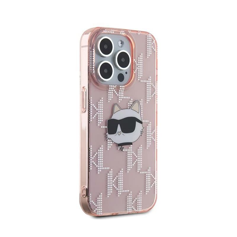 Karl Lagerfeld IML Choupette Head & Monogram - iPhone 15 Pro Case (pink) 4