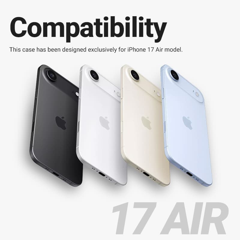Crong Hybrid Frost MAG Cover - MagSafe iPhone Air Case (Black) 2
