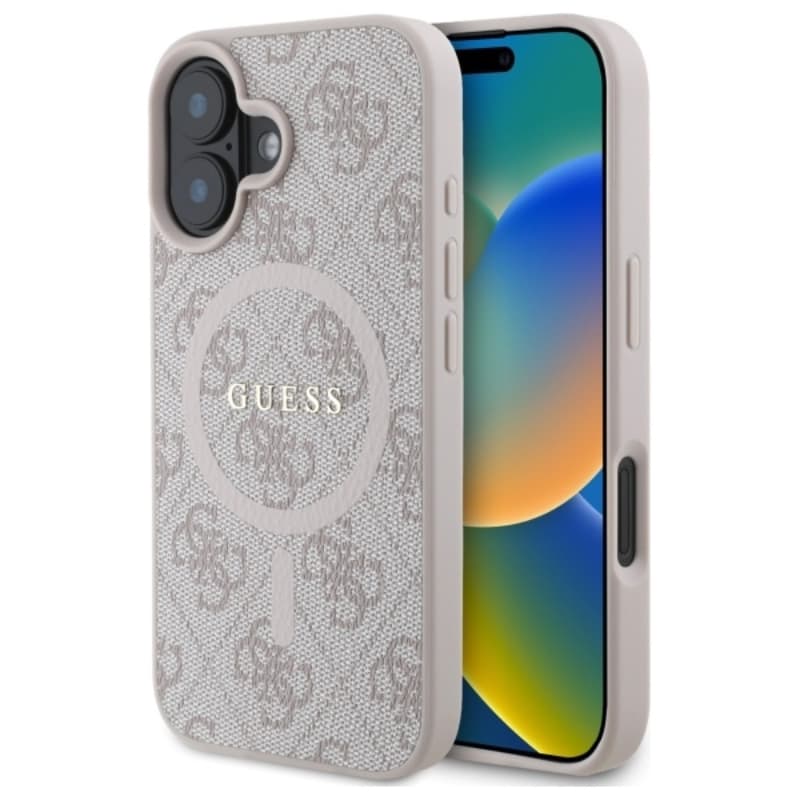 Guess 4G Ring Classic Logo MagSafe - Case for iPhone 16 (pink) 1