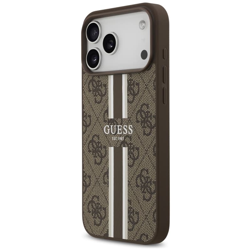 Guess 4G Printed Stripes MagSafe - Case iPhone 17 Pro Max (brown) 2