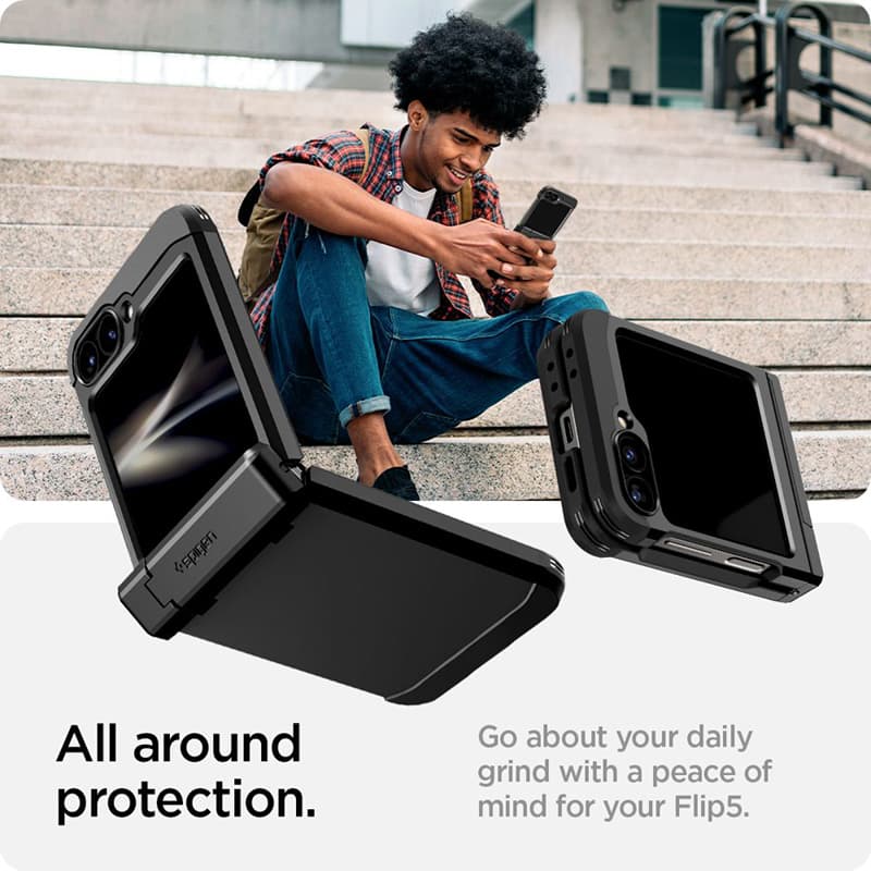 Spigen Tough Armor Pro - Case for Samsung Galaxy Z Flip 6 (Black) 8
