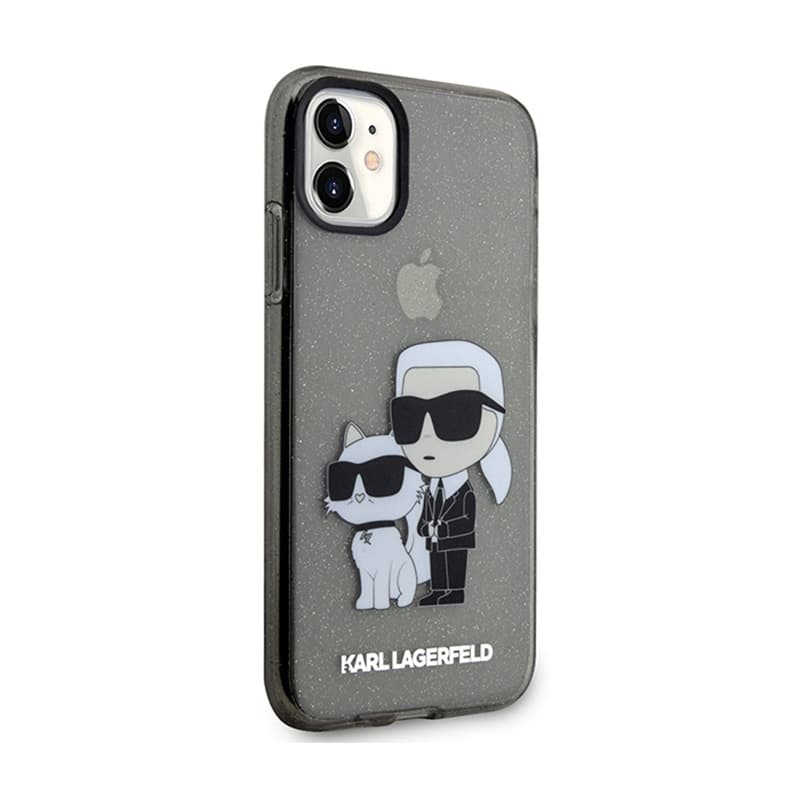 Karl Lagerfeld IML Glitter Karl & Choupette - iPhone 11 Case (black) 4