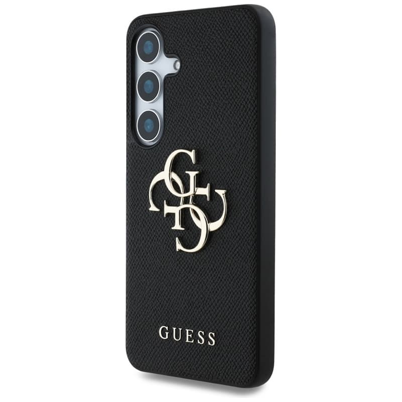 Guess Grained Big 4G Logo Small Classic Logo - Case for Samsung Galaxy S25 (black) 2