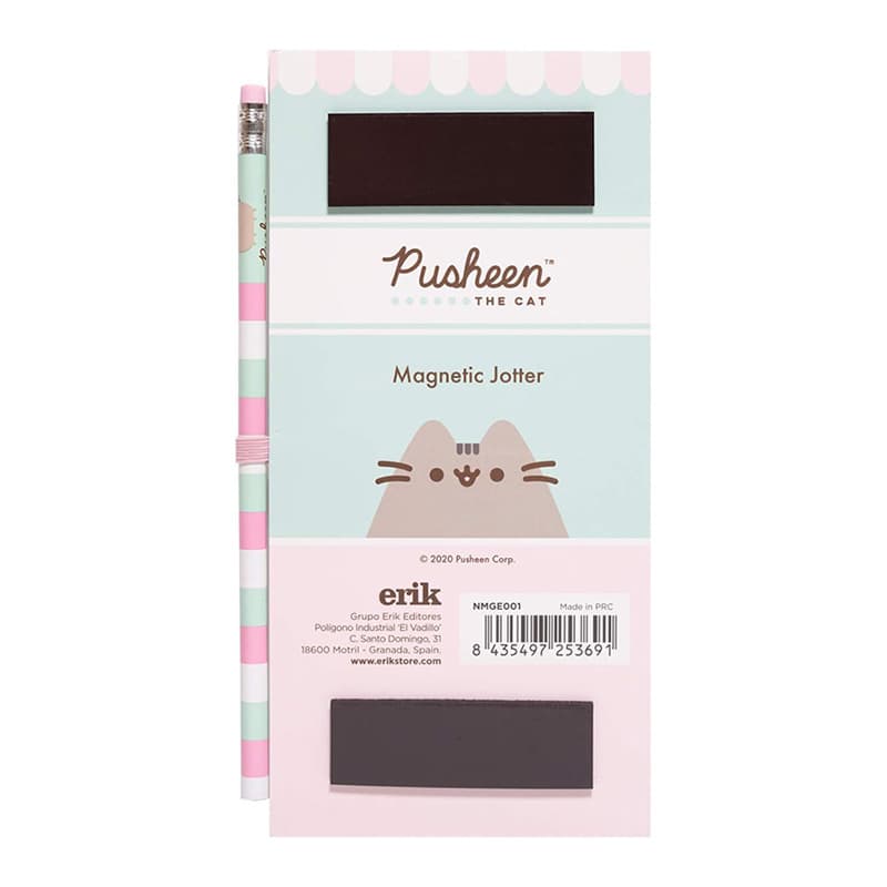 Pusheen - Magnetic notebook / shopping list for the fridge + pencil (10 x 21 cm) 2