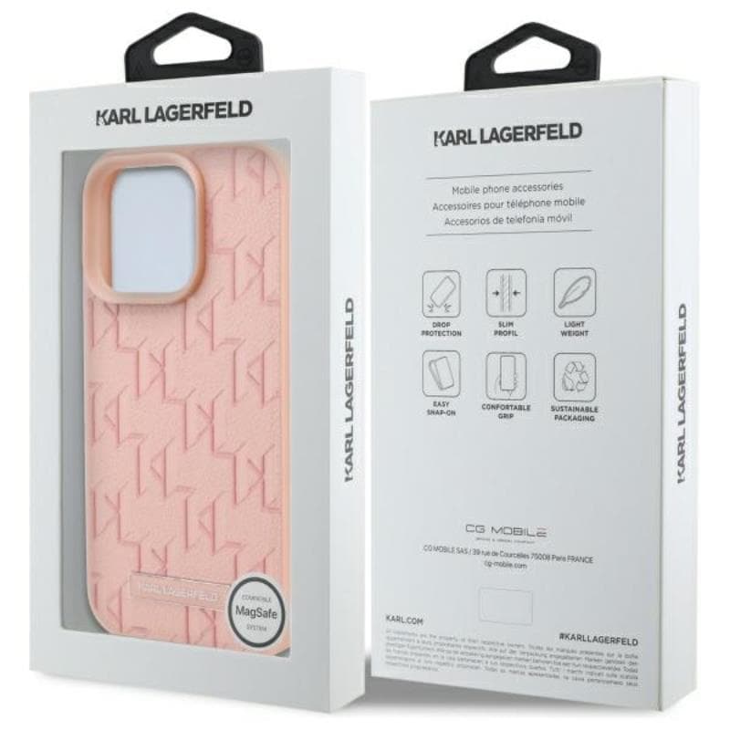 Karl Lagerfeld Hot Stamp MagSafe - Case for iPhone 16 Pro Max (pink) 8