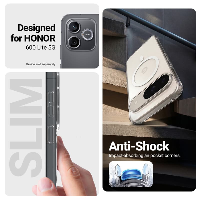 Crong Hybrid Clear Magnetic - MagSafe Honor 600 Lite 5G Case (Transparent) 2