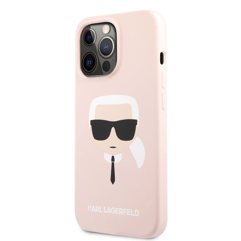 Karl Lagerfeld Silicone Ikonik Karl`s Head - Case for iPhone 13 Pro (Pink) 1