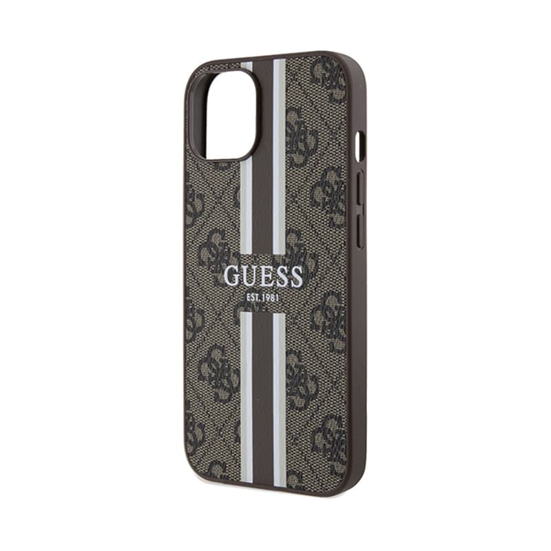 Guess 4G Printed Stripes MagSafe - iPhone 15 Case (brown) 6