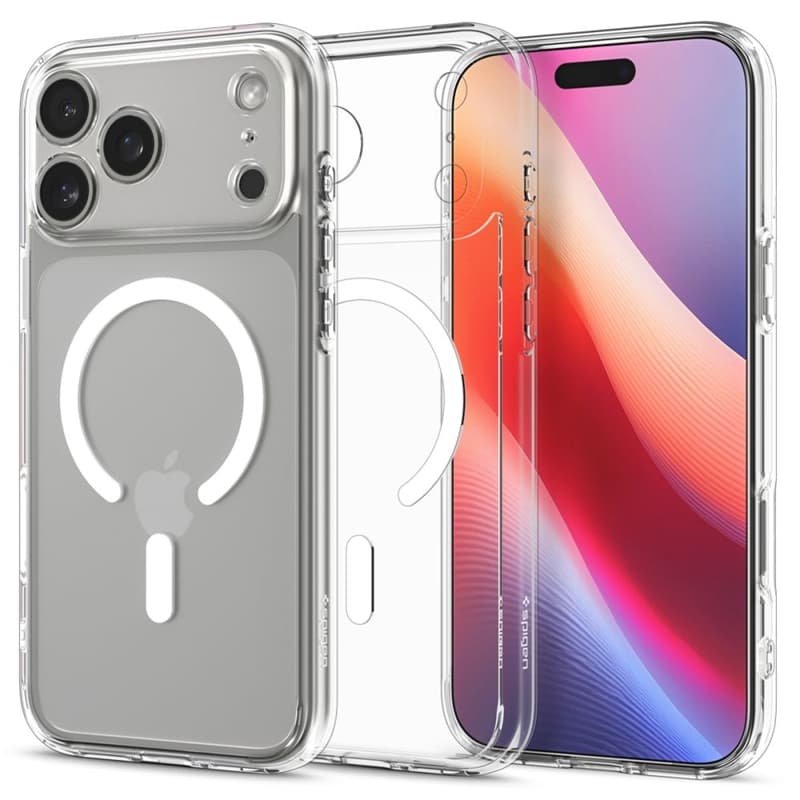 Spigen Ultra Hybrid Mag MagSafe - Case for iPhone 17 Pro (Clear/White)