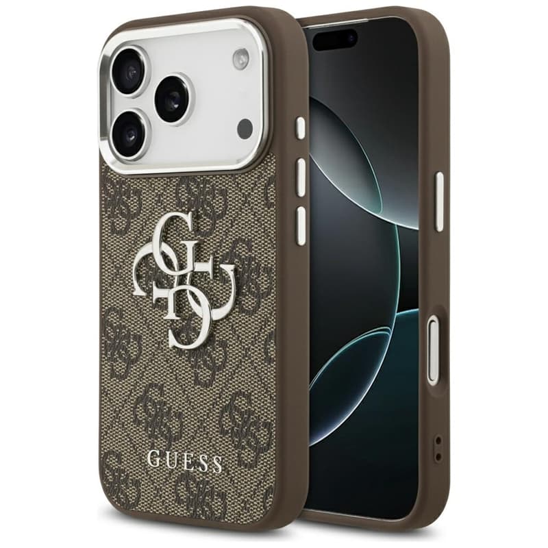 Guess 4G Big 4G Classic Logo - Case iPhone 17 Pro (Brown / Silver) 1