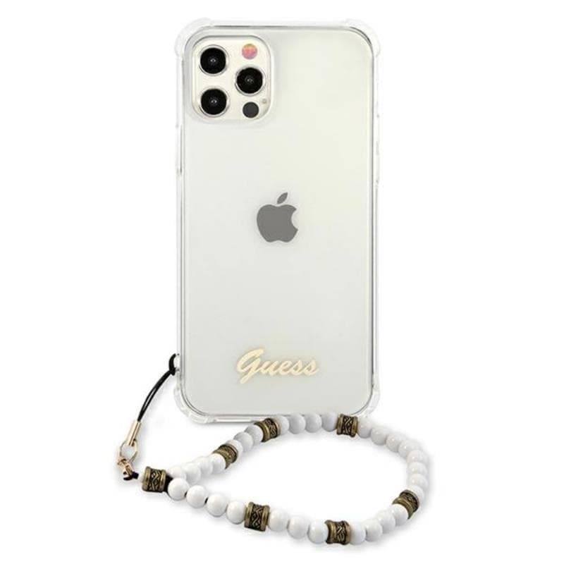 Guess White Pearl Strap - Case iPhone 12 Pro Max (Clear) 3