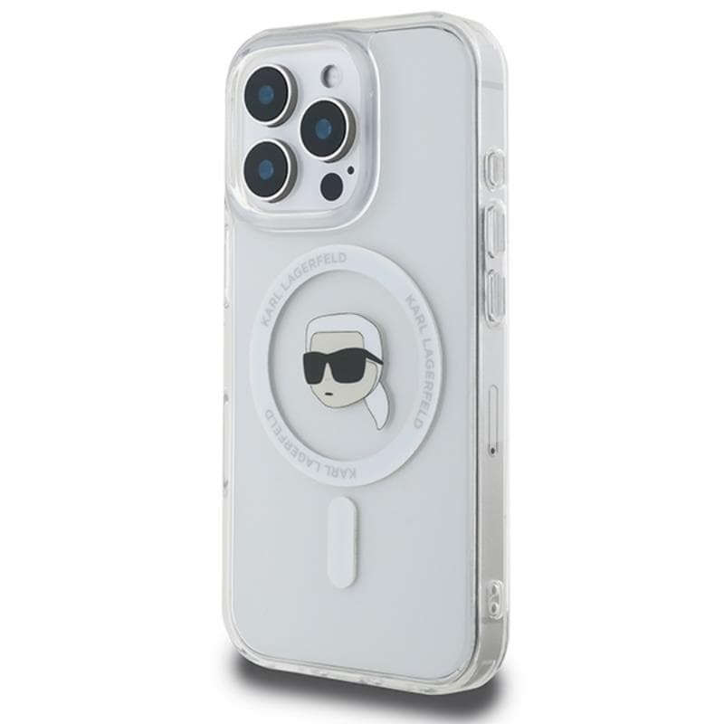 Karl Lagerfeld IML Metal Karl Head MagSafe - Case for iPhone 16 Pro (white) 2