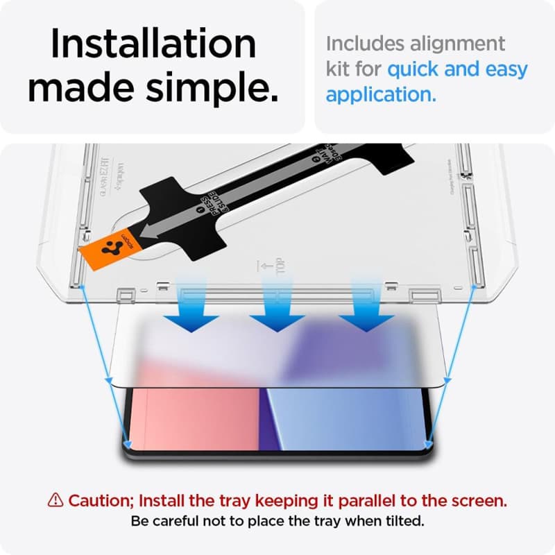 Spigen GLAS.TR EZ FIT - Tempered glass for iPad Pro 13" (M5, 2025 / M4, 2024)  (Transparent) 4