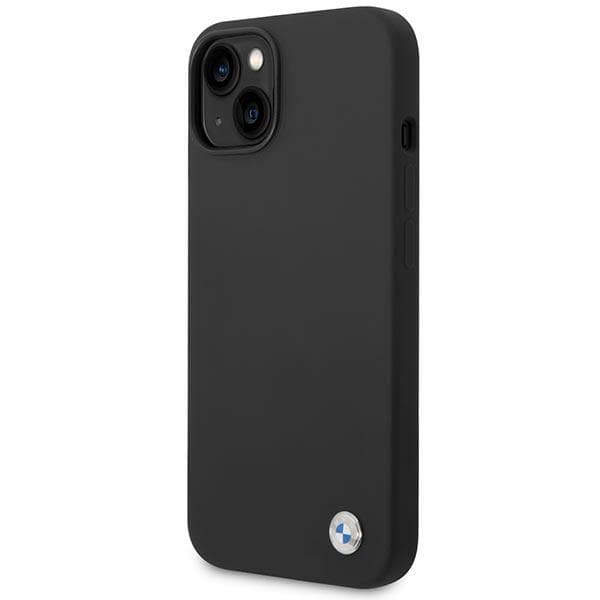 BMW Liquid Silicone Case Metal Logo for iPhone 14 Plus (Black) 2