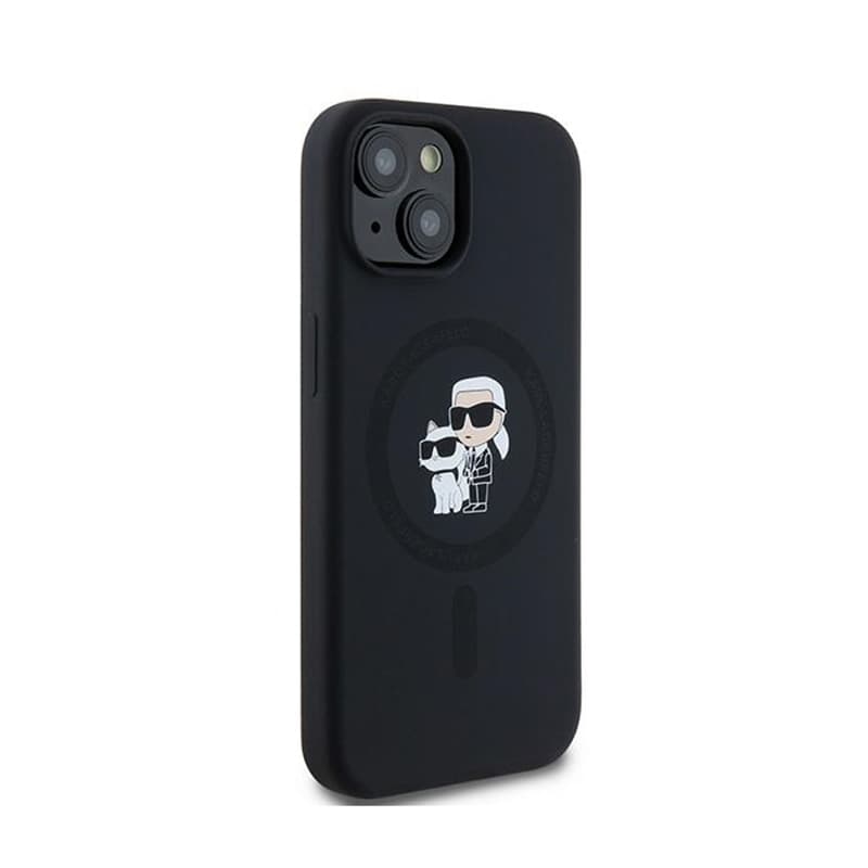 Karl Lagerfeld Silicone Karl & Choupette MagSafe - Case for iPhone 15 Plus / 14 Plus (Black) 4