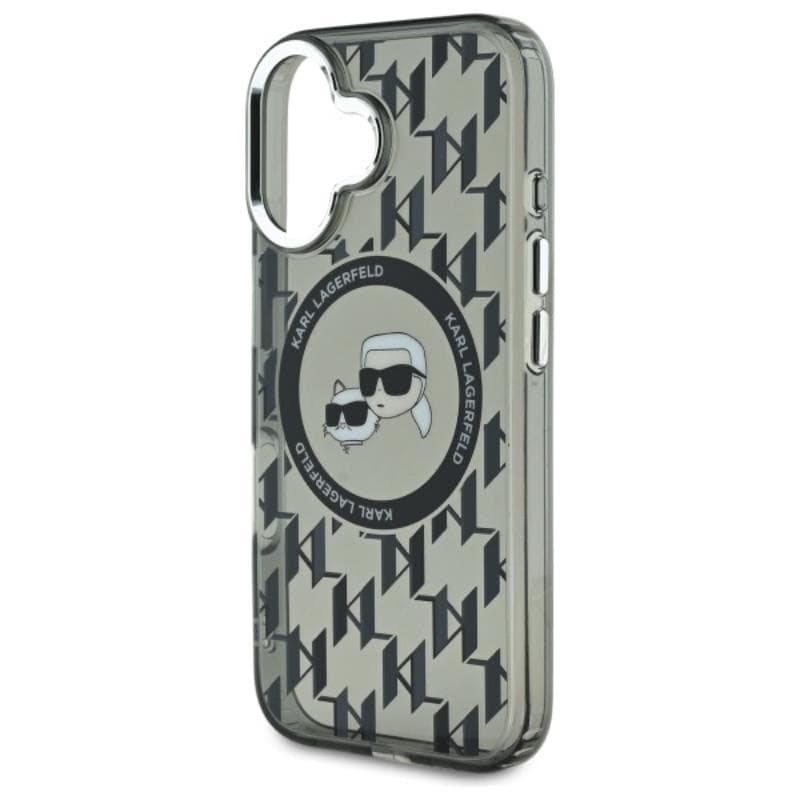 Karl Lagerfeld IML Monogram Karl & Choupette Head MagSafe - Case for iPhone 16 (black) 6