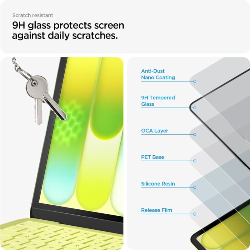 Spigen Glas.tR Slim FC - Tempered Glass for MacBook Neo (Black Frame) 7