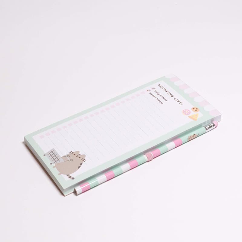 Pusheen - Magnetic notebook / shopping list for the fridge + pencil (10 x 21 cm) 3