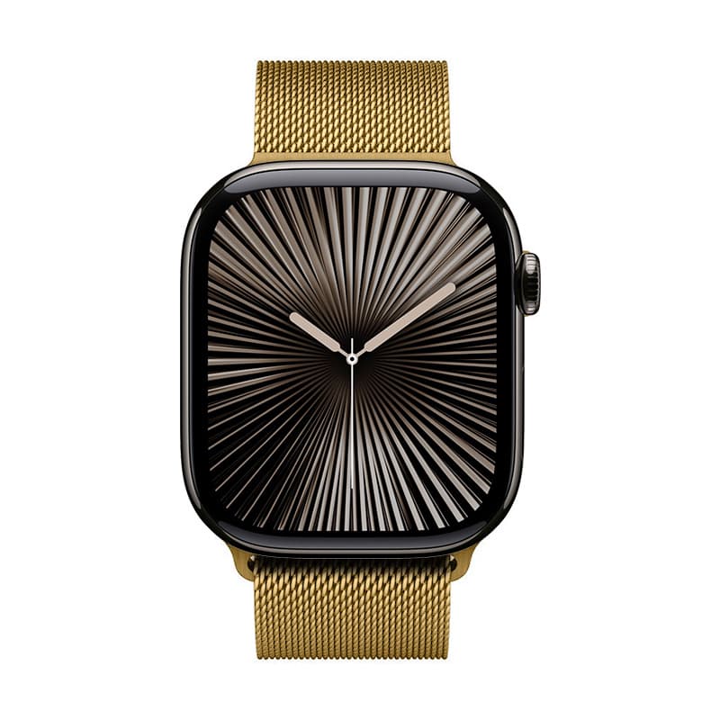 Crong Milano Steel - Stainless Steel Strap for Apple Watch 44/45/46/49 mm (Gold) 2