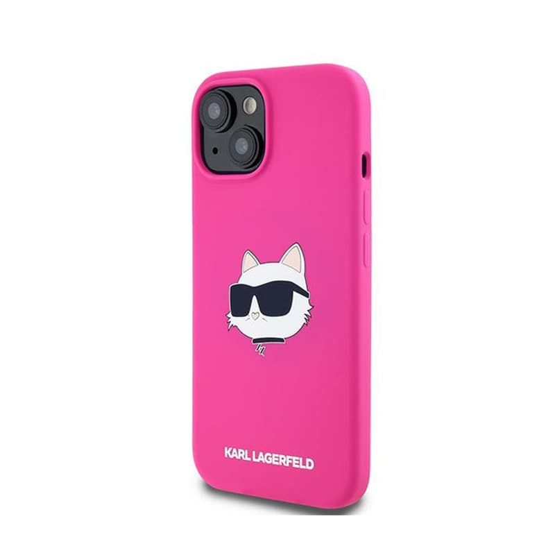 Karl Lagerfeld Silicone Choupette Head MagSafe - iPhone 15 / 14 / 13 Case (pink) 2