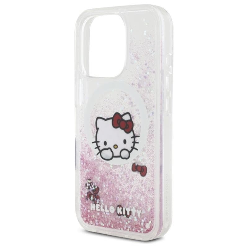 Hello Kitty Liquid Glitter Sweet Kitty Bows MagSafe - Case for iPhone 16 Pro Max (white) 6