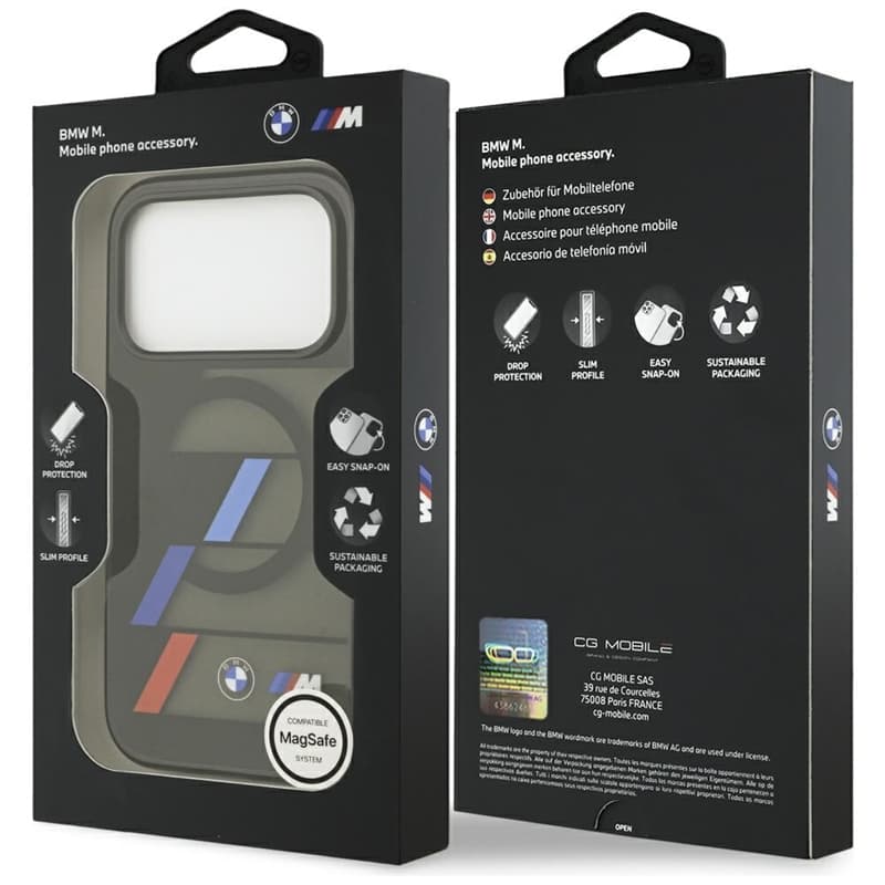 BMW M IML Metal Buttons Tricolor Lines MagSafe - Case iPhone 17 Pro Max (black) 8