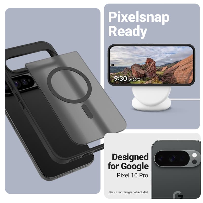 Crong Hybrid Matte Magnetic - MagSafe Case Google Pixel 10 Pro (Black) 5