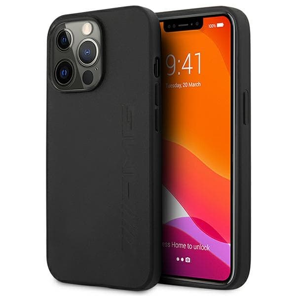 AMG Leather Hot Stamped - Case for iPhone 14 Pro (Black) 1