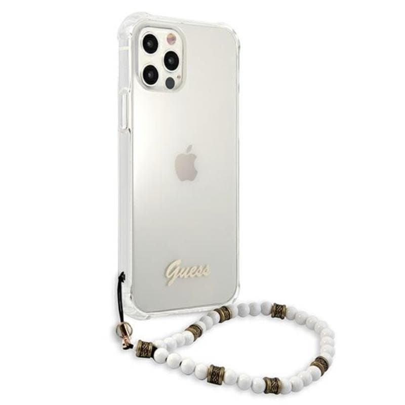 Guess White Pearl Strap - Case iPhone 12 Pro Max (Clear) 4