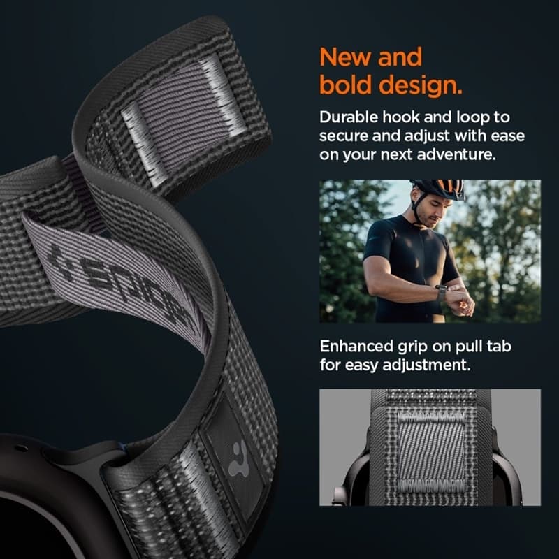 Spigen Athlex Air 2 - Apple Watch Strap 44/45/46/49 mm (Active Black / Gray) 8