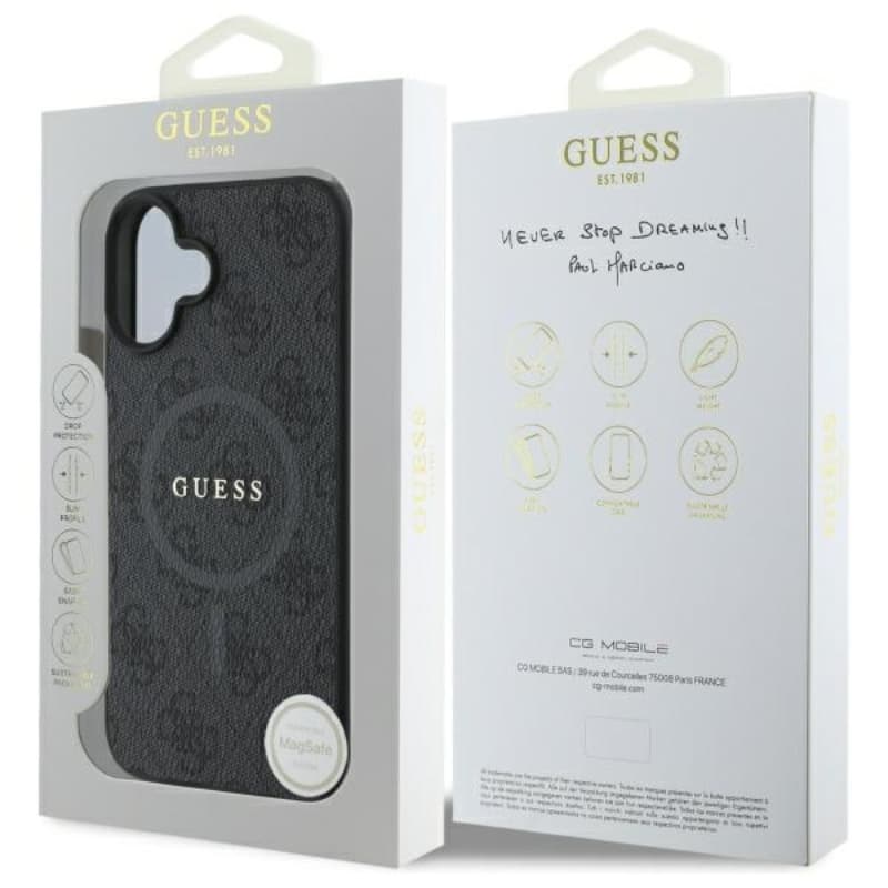 Guess 4G Ring Classic Logo MagSafe - Case for iPhone 16 (black) 8
