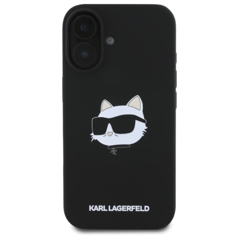 Karl Lagerfeld Silicone Choupette Head Print MagSafe - Case iPhone 16 (black) 3