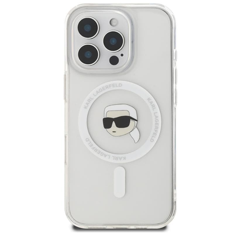 Karl Lagerfeld IML Metal Karl Head MagSafe - Case for iPhone 16 Pro (white) 3