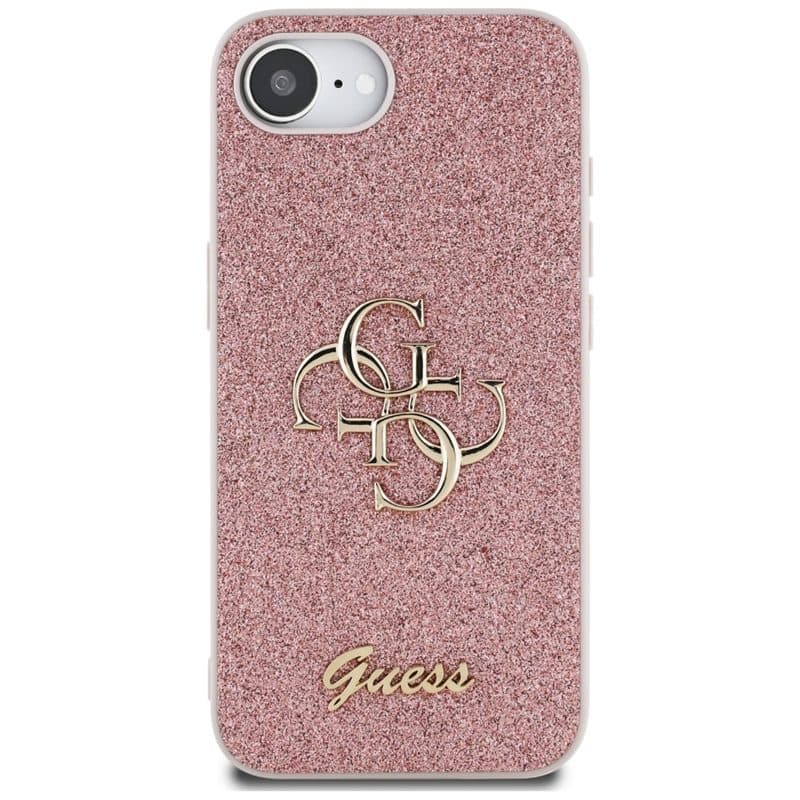 Guess Fixed Glitter Big 4G - Case for iPhone 16e (pink) 3