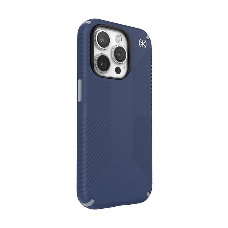 Speck Presidio2 Grip Magsafe - iPhone 15 Pro Case (Coastal Blue / Dust Gray / White) 3