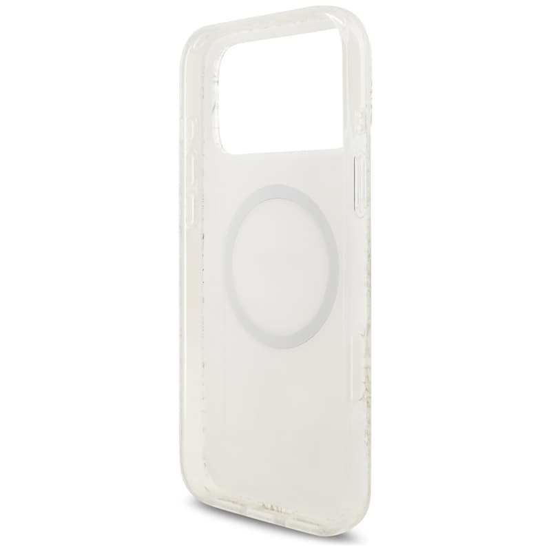 Guess IML Flowers Electro Pearl Strap MagSafe - Case iPhone 17 Pro Max (white) 7