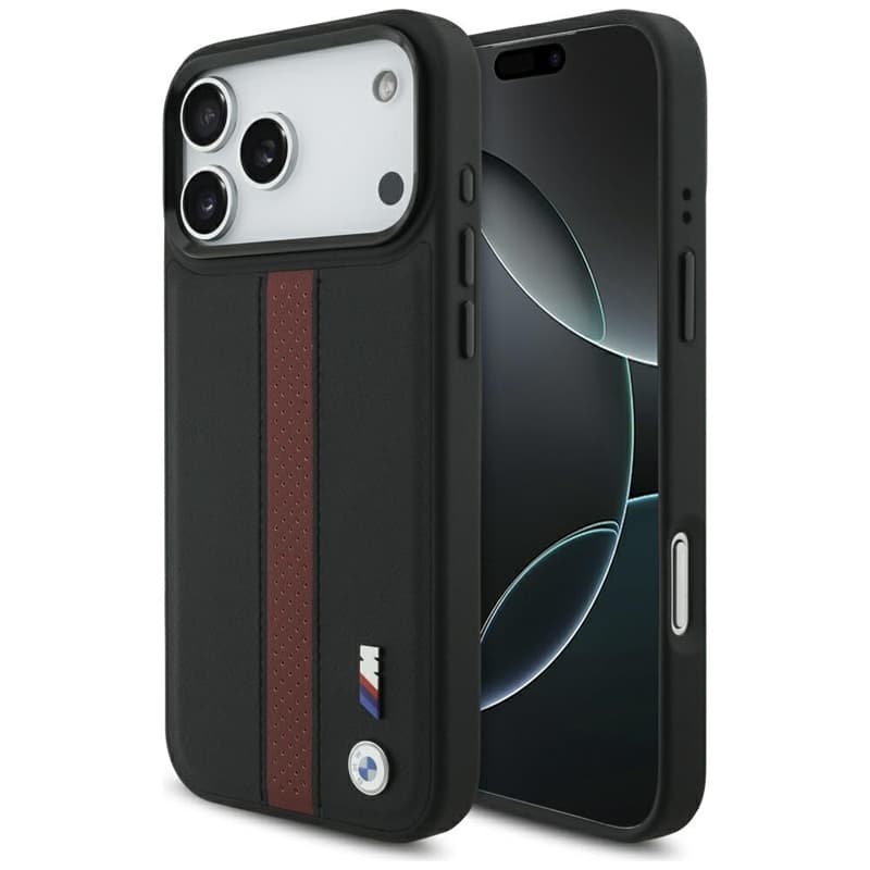 BMW M Perforated Stripe Logo MagSafe - iPhone 17 Pro Max Case (Red) 1
