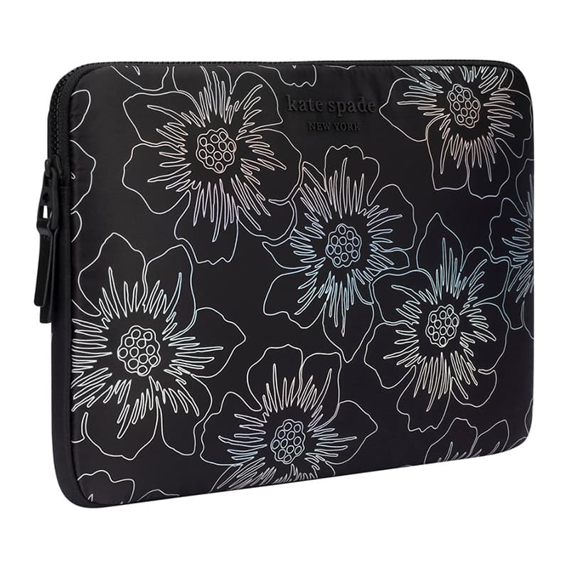 Kate Spade New York Puffer Sleeve - MacBook Pro 14" / Notebook 14" Cover (Hollyhock Iridescent Black) 2