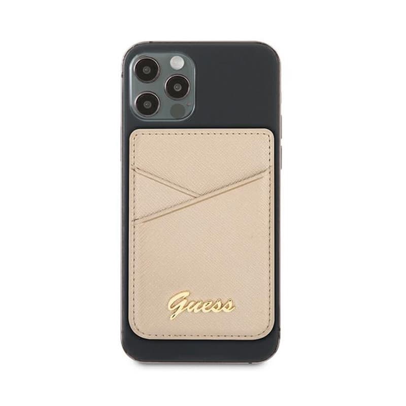 Guess Wallet Card Slot MagSafe Saffiano - Magnetic Wallet (gold) 2