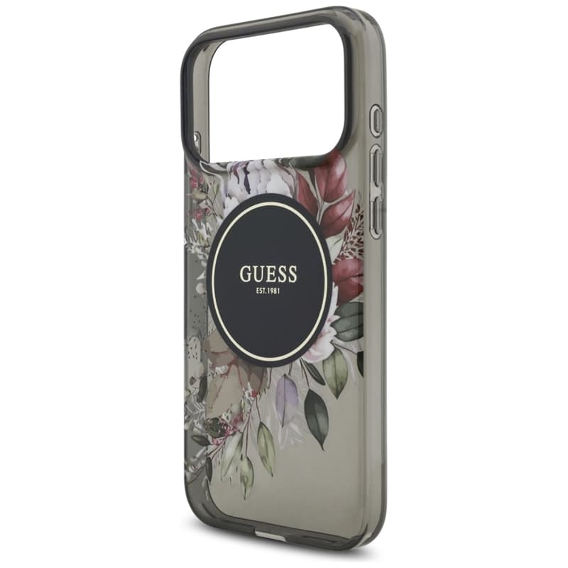 Guess IML Flowers Electro Pearl Strap MagSafe - Case iPhone 17 Pro Max (black) 6