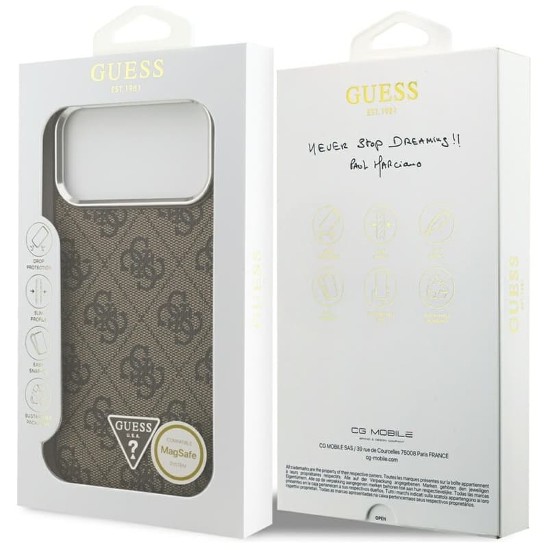 Guess 4G Triangle Logo MagSafe - Case iPhone 17 Pro Max (brown) 8