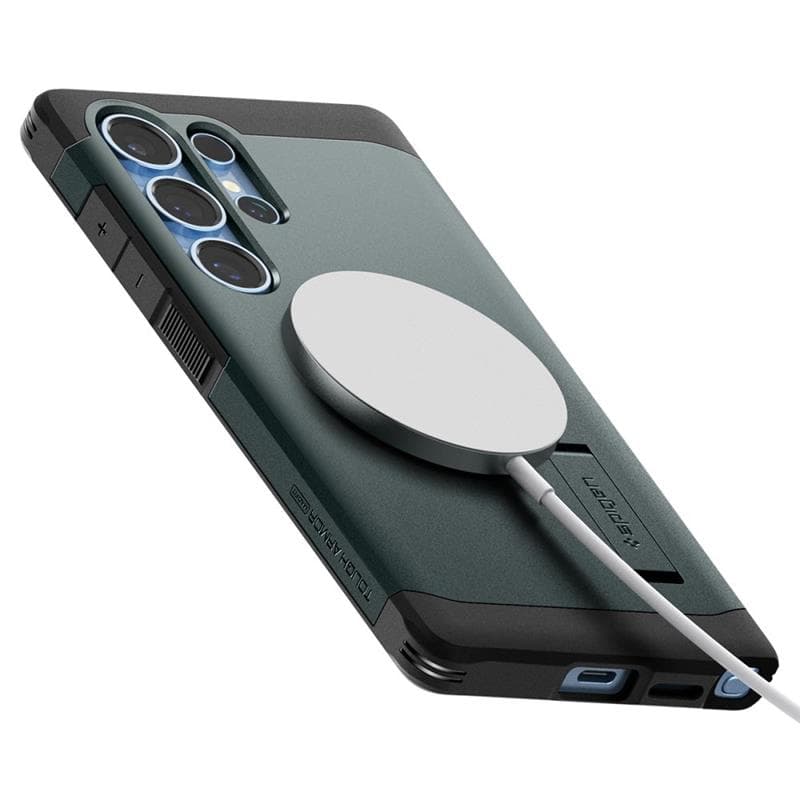 Spigen Tough Armor MagSafe - Case for Samsung Galaxy S25 Ultra (Abyss Green) 8