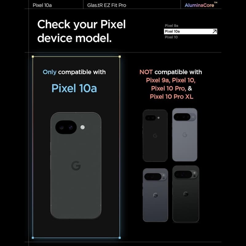 Spigen GLAS.TR EZ Fit Pro AC 2-Pack - Tempered Glass for Google Pixel 10a (2 pcs) 6