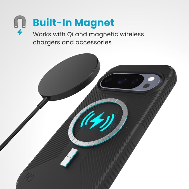 Speck Presidio2 Grip Magnet - Google Pixel 10 / Google Pixel 10 Pro Case (Black/Slate Gray) 3